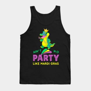 Mardi Gras party king gator Tank Top